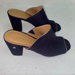 Tommy Hilfiger Twsayna Block Navy Mules/Sandals